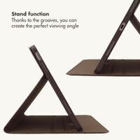 Selencia Croco Bookcase Apple iPad Air 11 inch (2026) M4 / (2025) M3 / (2024) M2 / Air 5 (2022) / Air 4 (2020) - Choco Brown