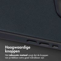 Accezz MagSafe Leather Backcover Apple iPhone 16e - Onyx Black