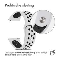 imoshion Siliconen sport bandje Samsung Galaxy Watch 7 40/44 mm - Wit / Zwart