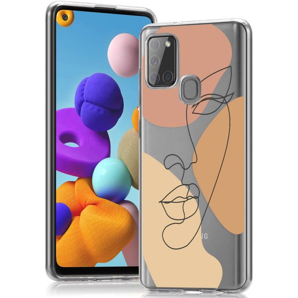 imoshion Design hoesje Samsung Galaxy A21s - Gezicht - Multicolor