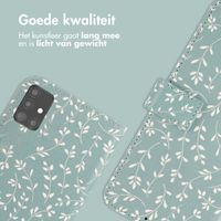 imoshion Design Bookcase Samsung Galaxy A51 - Smoke Green Flowers