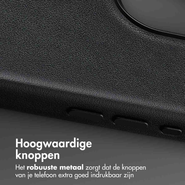 Accezz MagSafe Leather Backcover Apple iPhone 16 Pro Max - Onyx Black