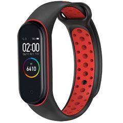 imoshion Siliconen sport bandje Xiaomi Mi Band 3 / 4 - Zwart / Rood