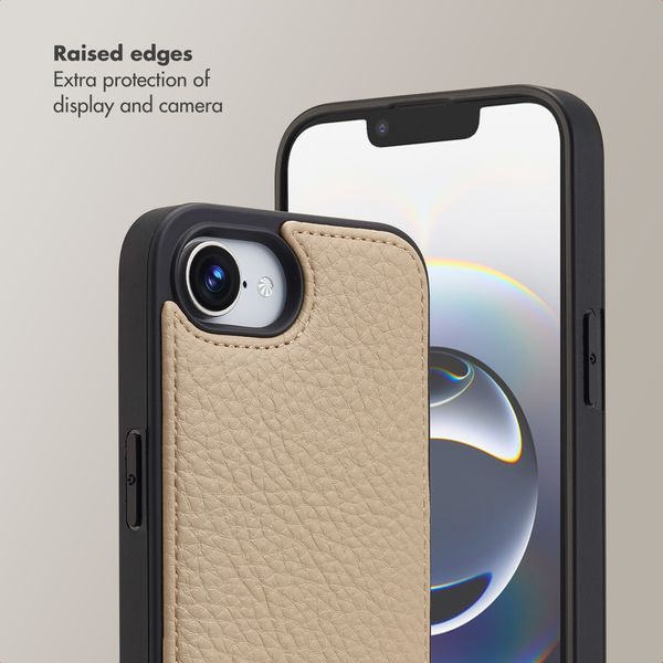 Selencia Nova Phone Case with Cord and Card Holder Apple iPhone 17e / 16e - Beige
