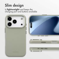 Accezz Leather Back Cover with MagSafe Apple iPhone 17 Pro - Light Grey
