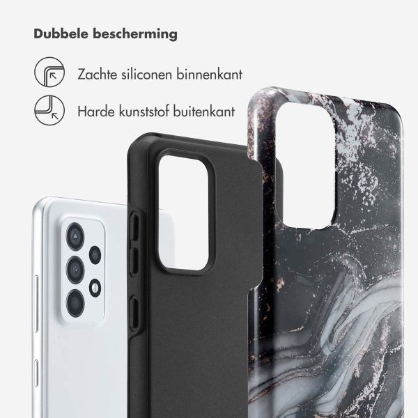 Selencia Vivid Tough Backcover Samsung Galaxy A52(s) (5G/4G) - Chic Marble Black