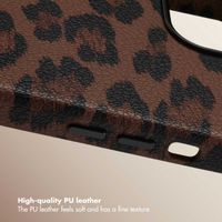 Selencia Sabi Back Cover Panther Print with MagSafe Apple iPhone 14 - Mocha Brown