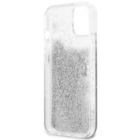 Guess 4G Logo Liquid Glitter Backcover iPhone 13 Mini - Silver