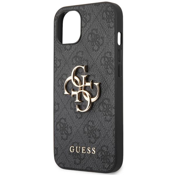Guess 4G Metal Logo Backcover Apple iPhone 13 - Grijs