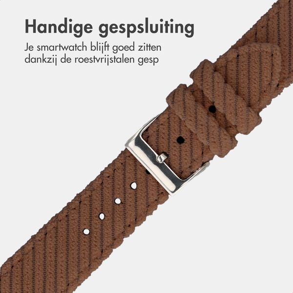 imoshion Corduroy bandje Apple Watch | 38/40/41/42 mm - Bruin