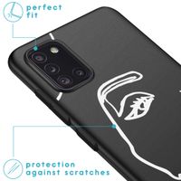 imoshion Design hoesje Samsung Galaxy A31 - Line Art Woman White