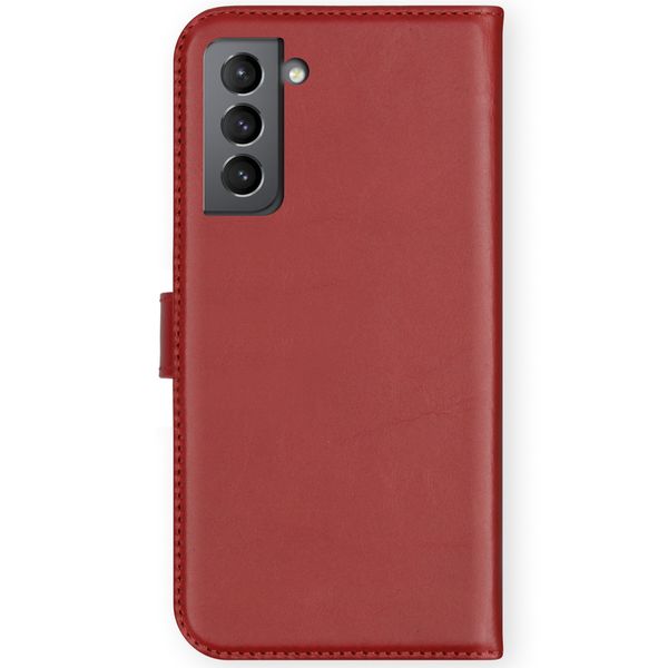 Selencia Echt Lederen Bookcase Samsung Galaxy S21 Plus - Rood