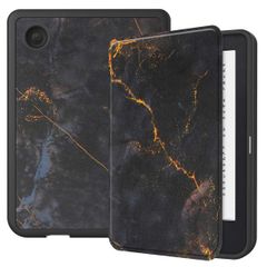 imoshion Design Slim Soft Case Sleepcover Kobo Clara 2E / Tolino Shine 4 - Black Marble