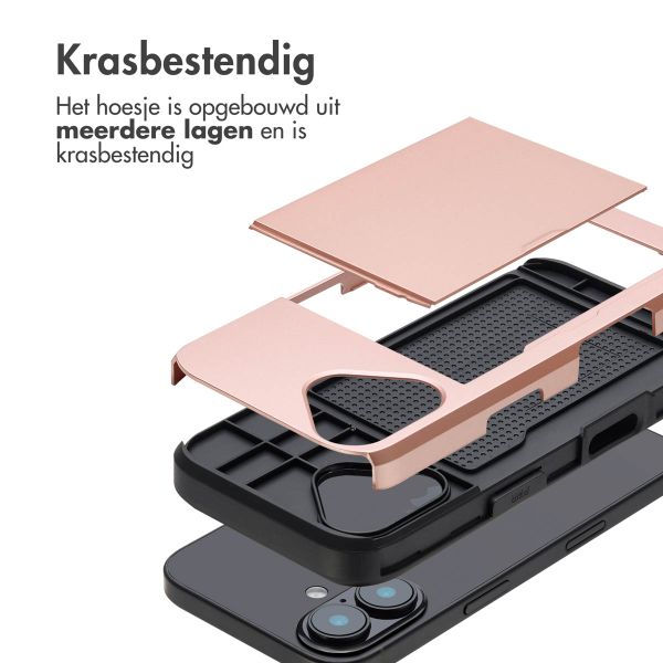 imoshion Backcover met pasjeshouder Apple iPhone 16 - Rosé Goud