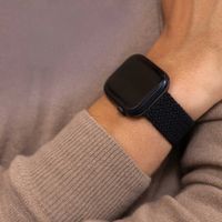 imoshion Nylon geweven bandje Apple Watch Series 1 t/m 9 / SE (38/40/41 mm) | Series 10 / 11 (42 mm) - Donkergrijs
