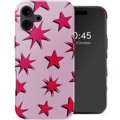 Selencia Vivid Backcover met MagSafe Apple iPhone 16 - Stars Rubine Red Light Pink