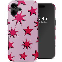 Selencia Vivid Backcover met MagSafe iPhone 16 - Stars Rubine Red Light Pink