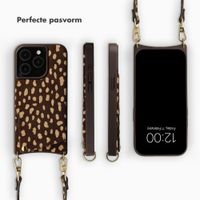 Selencia Nova Real Leather Backcover met Koord en Pashouder Apple iPhone 15 Pro - Fawn Chic
