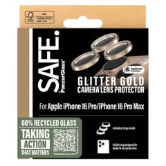 SAFE by PanzerGlass Camera Lens Protector iPhone 16 Pro / 16 Pro Max - Glitter Gold