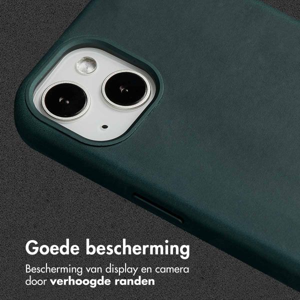 Accezz Vintage Leather Magsafe Backcover Apple iPhone 13 - Smokey Green