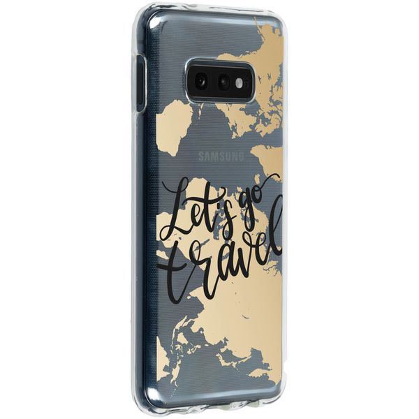 Design Backcover Samsung Galaxy S10e - Quote Wereldkaart