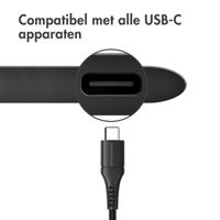 imoshion Braided USB-C naar USB-C kabel - 0,25 meter - Zwart