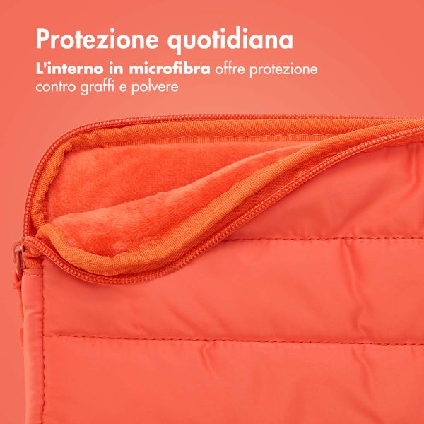 imoshion Puffer Laptop hoes 13-14 inch - Laptopsleeve - Apricot Crush Orange