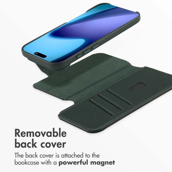 Accezz 2-in-1 Leather Bookcase with MagSafe Apple iPhone Air - Cedar Green