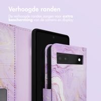 imoshion Design Bookcase Google Pixel 6a - Purple Marble