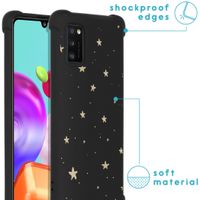 imoshion Design hoesje met koord Samsung Galaxy A41 - Sterren - Zwart / Goud