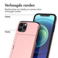 imoshion Backcover met pasjeshouder iPhone 12 (Pro) - Rosé Goud