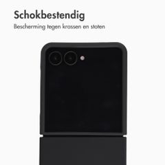 Accezz Liquid Silicone Backcover Samsung Galaxy Z Flip 8 - Zwart