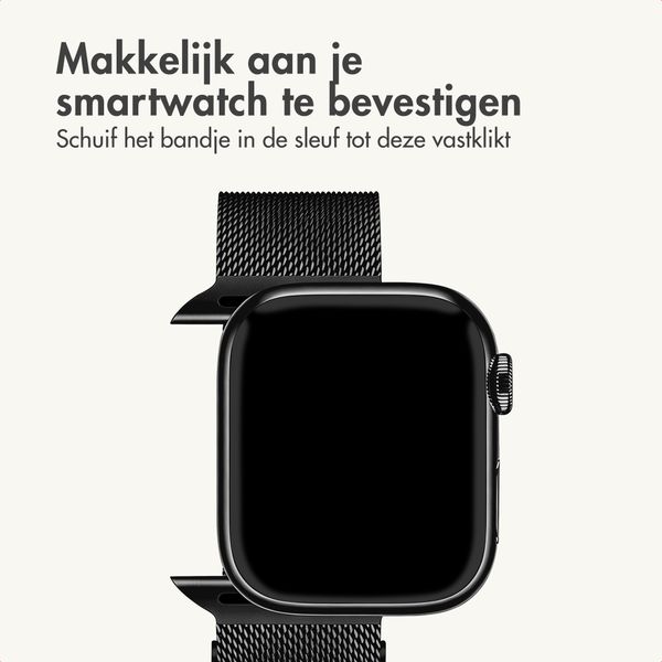 imoshion Milanees magnetisch bandje Apple Watch | 38/40/41/42 mm - Zwart