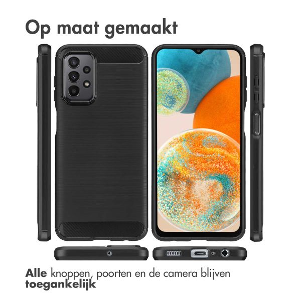 imoshion Brushed Backcover Samsung Galaxy A23 (5G) - Zwart