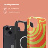 Selencia Vivid Back Cover with MagSafe Apple iPhone 13 - Wavy Swirl Orange Fern