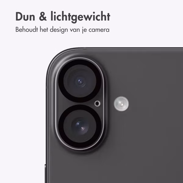 imoshion Camera Protector Glas 2 Pack Apple iPhone 16 / 16 Plus / 17 - Zwart