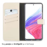 Selencia Echt Leren Bookcase Samsung Galaxy A53 - Greige