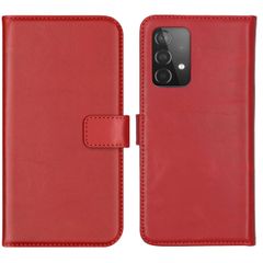 Selencia Echt Leren Bookcase Samsung Galaxy A52(s) (5G/4G) - Rood