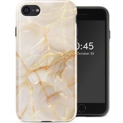 Selencia Vivid Back Cover Apple iPhone SE (2022 / 2020) / 8 / 7 / 6(s) - Golden Beige Marble