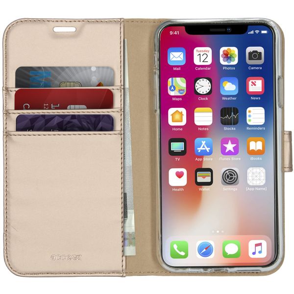 Accezz Wallet Softcase Bookcase iPhone 11 Pro Max - Goud