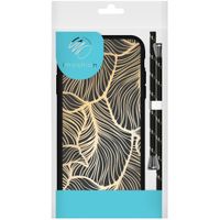 imoshion Design hoesje met koord Samsung Galaxy S10 - Bladeren - Goud