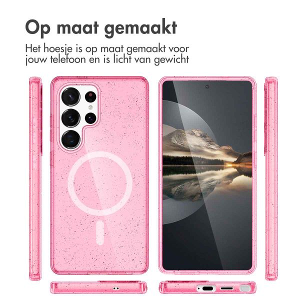 imoshion Sparkle Backcover met MagSafe Samsung Galaxy S24 Ultra - Glitter Roze