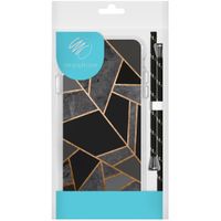 imoshion Design hoesje met koord iPhone X / Xs - Grafisch Koper - Zwart / Goud