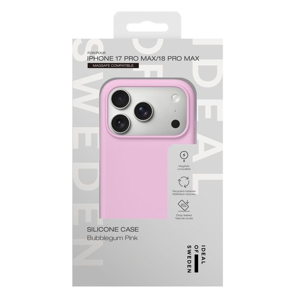 iDeal of Sweden Silicone Case met MagSafe Apple iPhone 18 Pro Max / 17 Pro Max - Bubblegum Pink