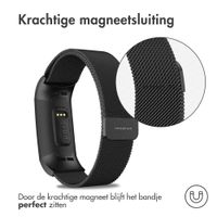 imoshion Milanees magnetisch bandje Fitbit Charge 3 / 4 - Maat M - Zwart