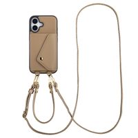 Selencia Sera Phone Case with Cord and Envelope Card Holder Apple iPhone 17 - Taupe
