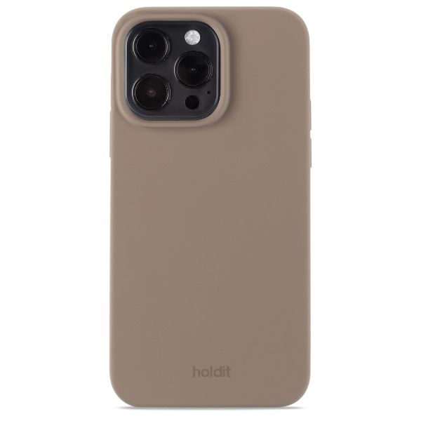 Holdit Silicone Case iPhone 15 Pro Max - Mocha Brown