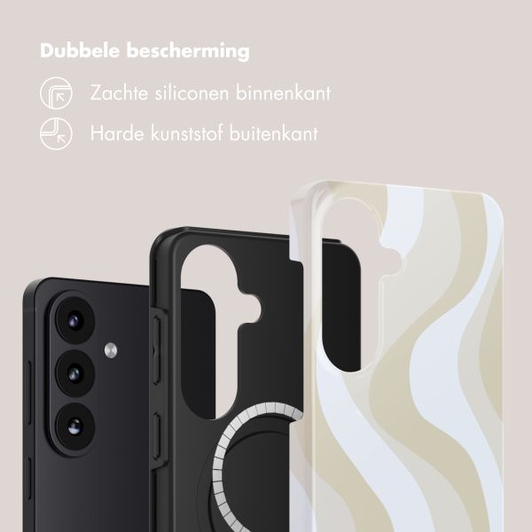 Selencia Vivid Backcover met MagSafe Samsung Galaxy S26 - Desert Waves Beige