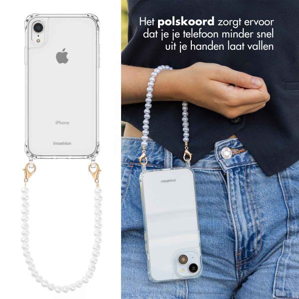 imoshion Backcover met koord + armband iPhone Xr - Parels