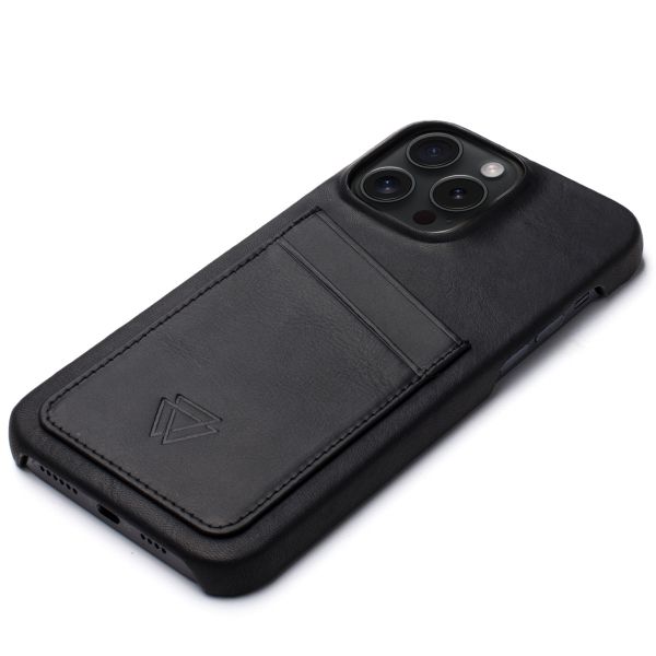 Wachikopa Full Wrap C.C. Backcover met 2 pashouders iPhone 15 Pro - Black